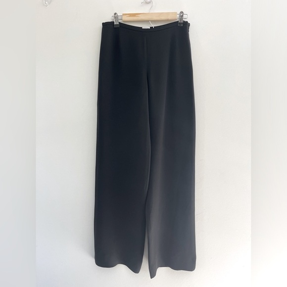 Armani Collezioni Black Wide Leg Pants Silk size 6 EUC